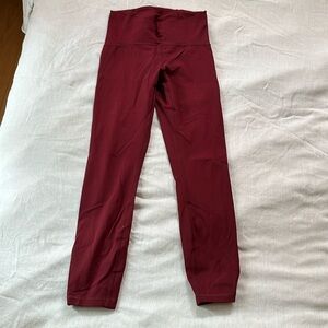 Burgundy lululemon leggings size 4